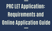 PRC LET APPLICATION Requirements and Online application guide